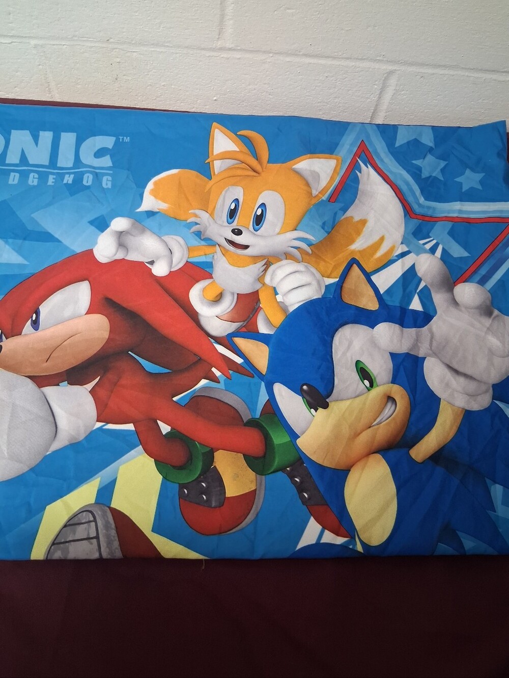 Sonic The Hedgehog 2 Sided Standard Size Pillowcase.
